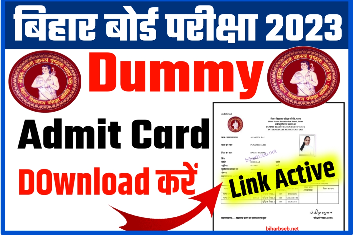 BSEB 12th Dummy Admit Card Download New Link: 2023 परीक्षा का Dummy ...