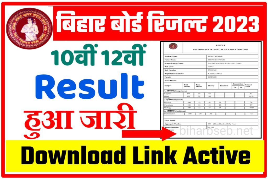 Bihar Board 12th 10th Result 2023 Download
