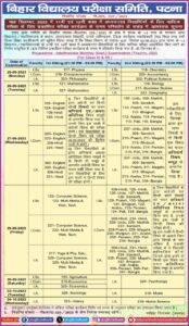 Bihar Board Matric Inter Monthly Exam Date 2023-24