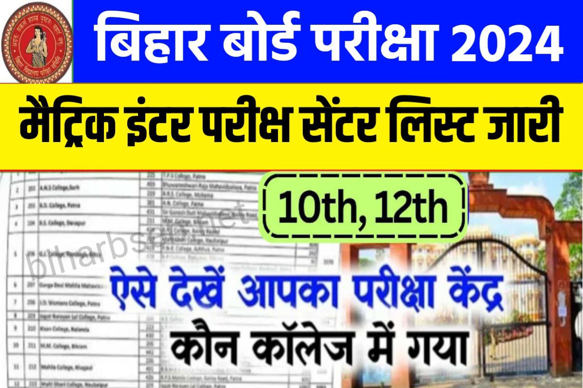 Bihar Board 10th 12th Exam Center List Kaise Download Kara
