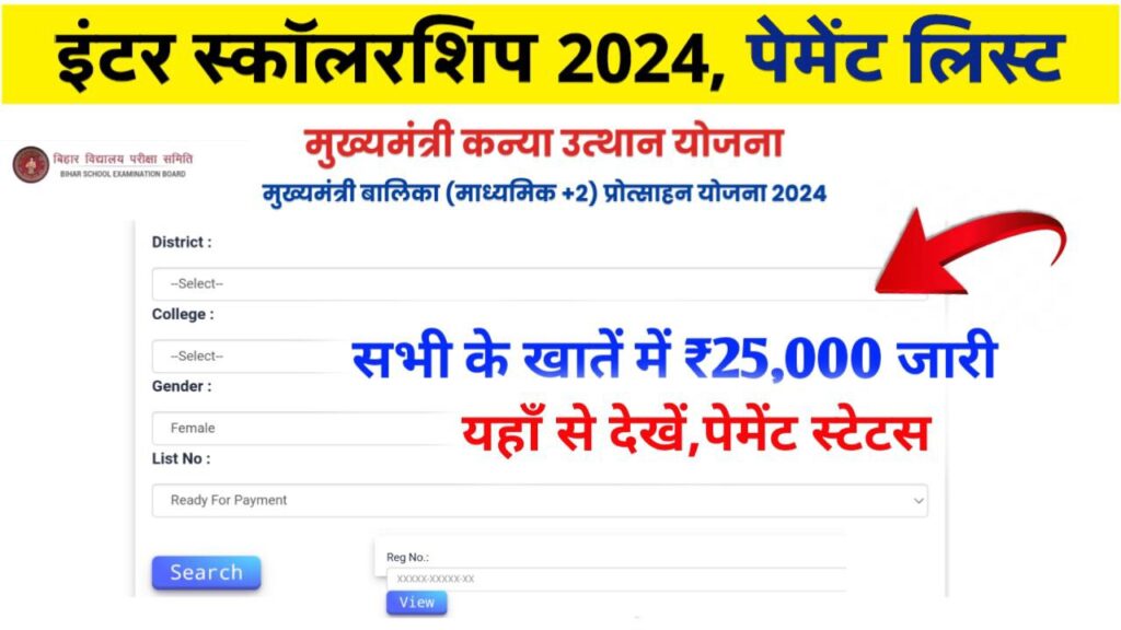 BSEB 12th Scholarship Payment List 2024